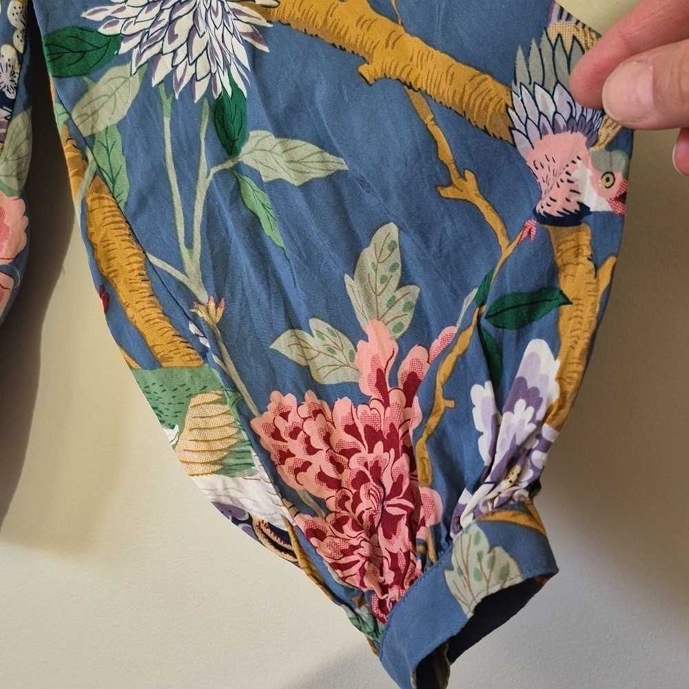 GP & J Baker X H&M Feminine Floral Cottagecore Boho Flowy Top, Size M - US  6 - Picture 5 of 11